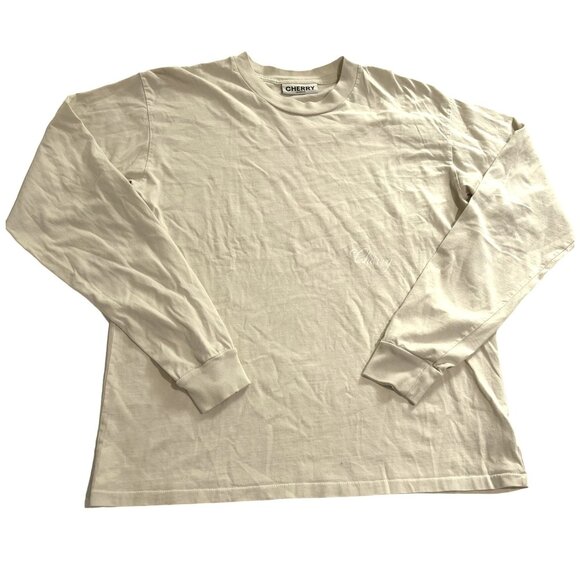 Cherry LA Logo Long Sleeve T-Shirt in Cream - Picture 1 of 4